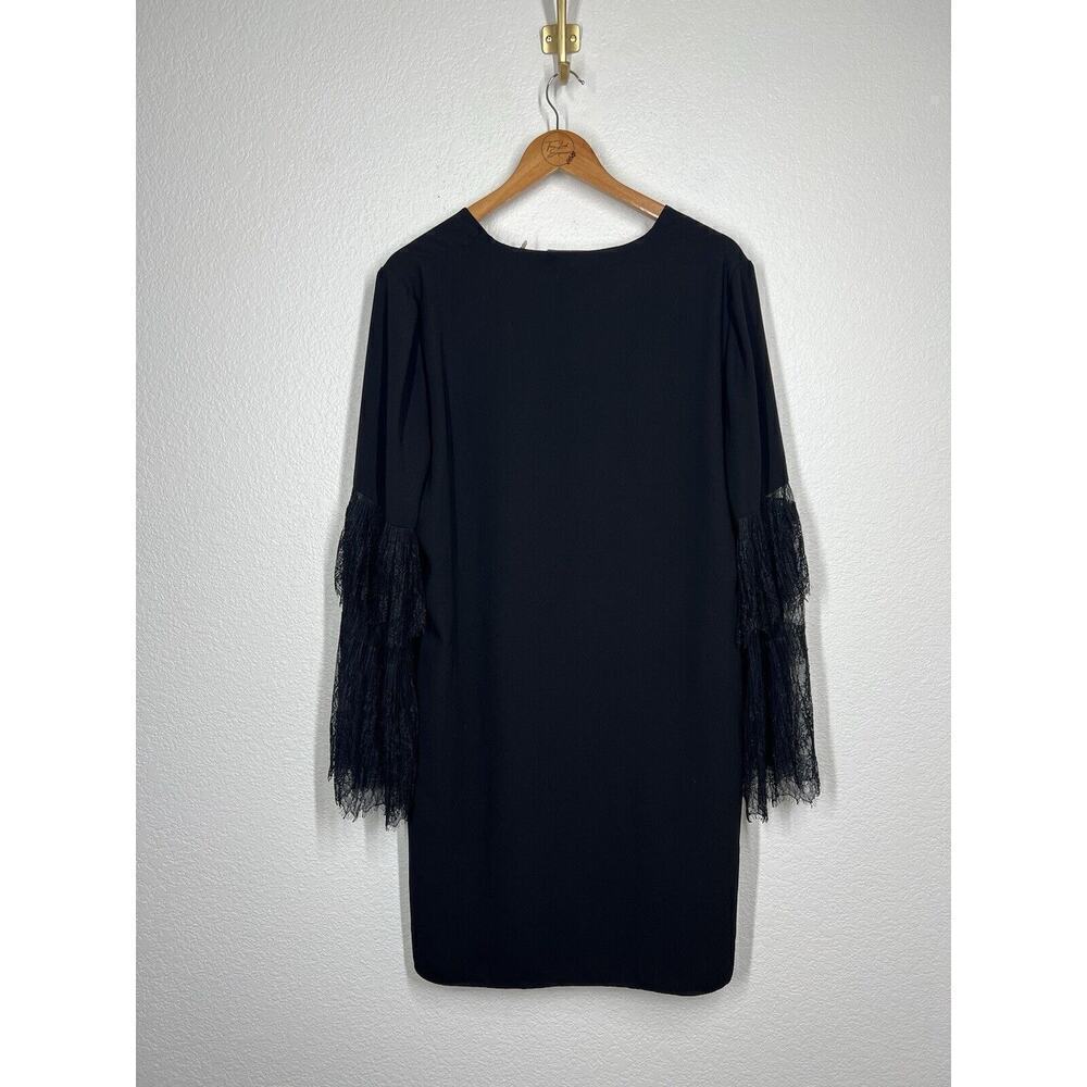 Kobi Halperin Black Suki Lace Sleeve Shift Dress Large Gothcore Whimsycore - Picture 7 of 7